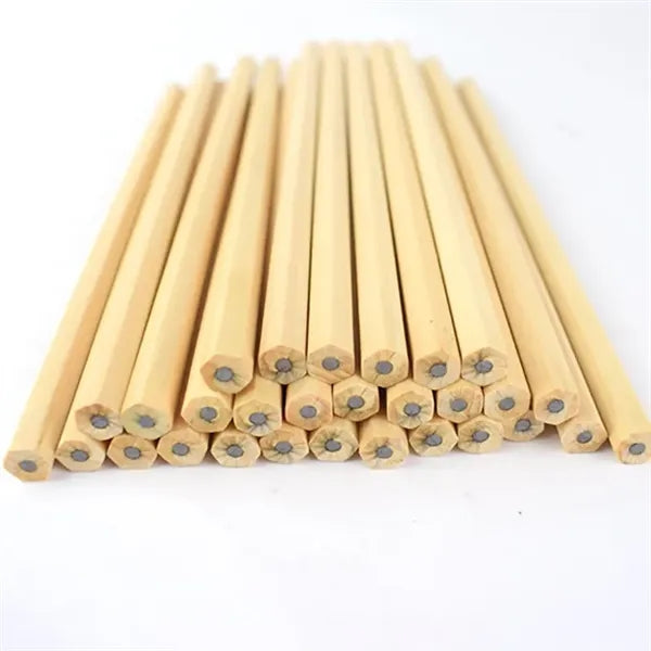 Natural Wood Cased Hexagonal Grip HB Graphite Pencils