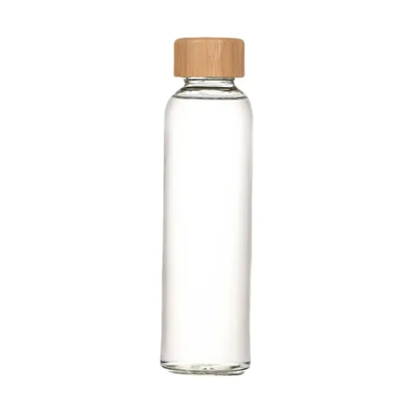 16 oz Glass Water Bottles with Bamboo Lid