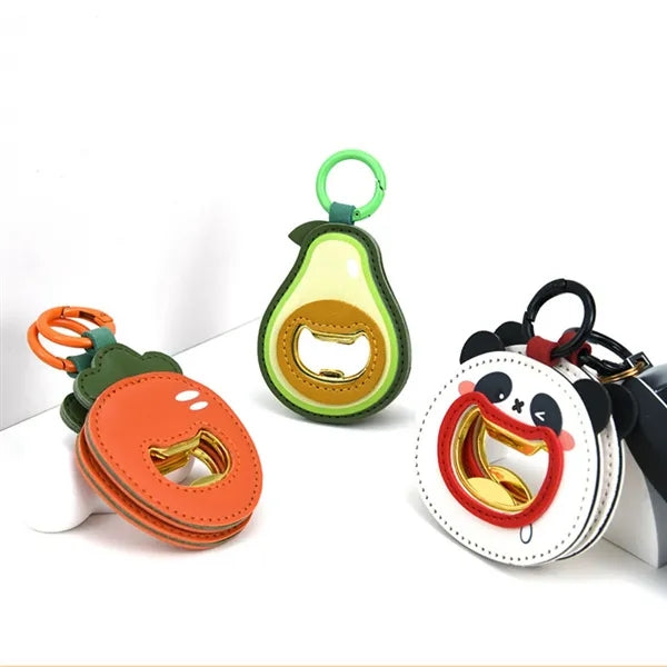 PU Leather Bottle Opener Keychain