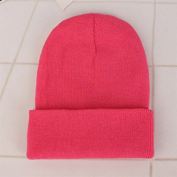 Autumn Winter Fluorescent Knitted Hat