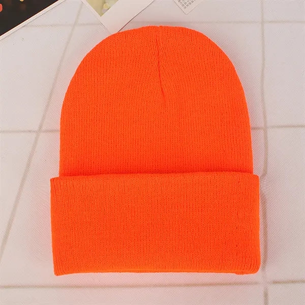 Autumn Winter Fluorescent Knitted Hat