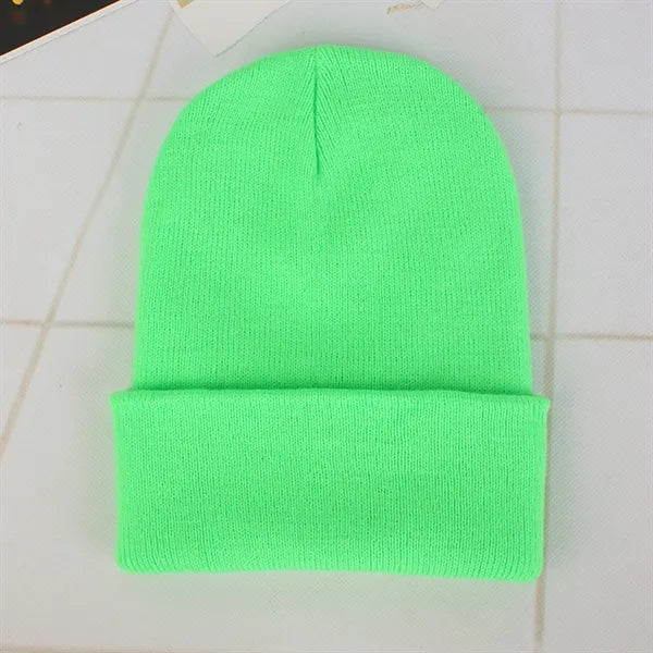 Autumn Winter Fluorescent Knitted Hat