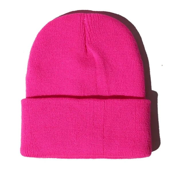 Autumn Winter Fluorescent Knitted Hat