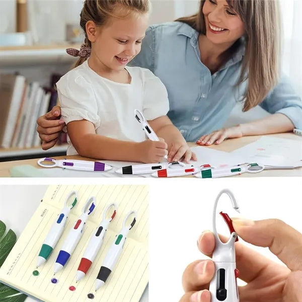 Carabiner Multi-Color Logo Clip Pen