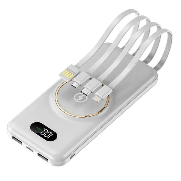 10000mAh Wireless Charger Built-in Charging Cable