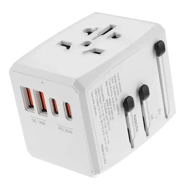 2USB Ports And 2 Type C PD 20W International Wall Charger