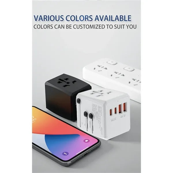 2USB Ports And 2 Type C PD 20W International Wall Charger