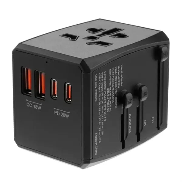 2USB Ports And 2 Type C PD 20W International Wall Charger