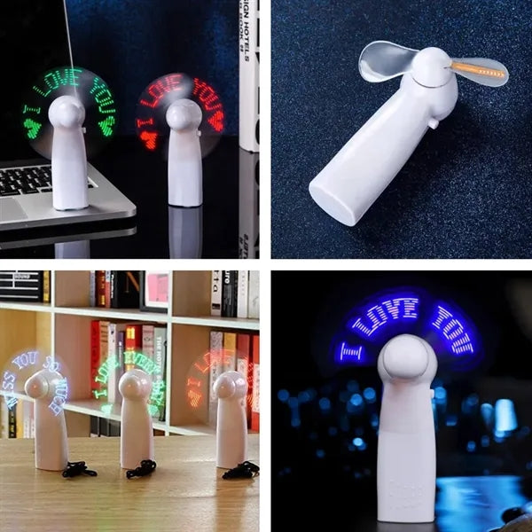 LED Message Handheld Mini Fans