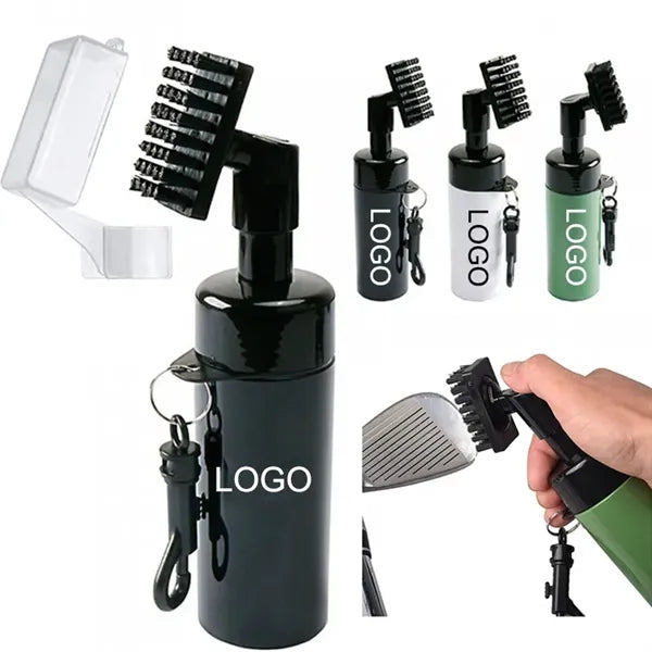 2-in-1 Golf Club Cleaner Brush Cleaning Kit Spray Bottle