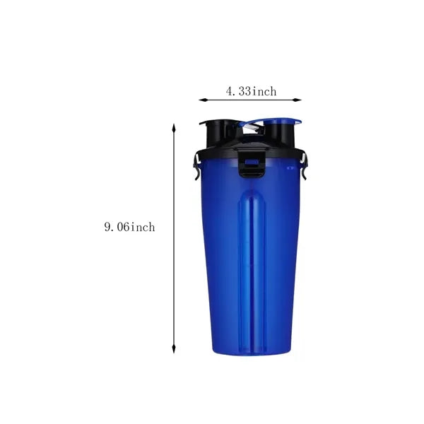 2 in 1 outdoor camp portable pet dog water and food bottle