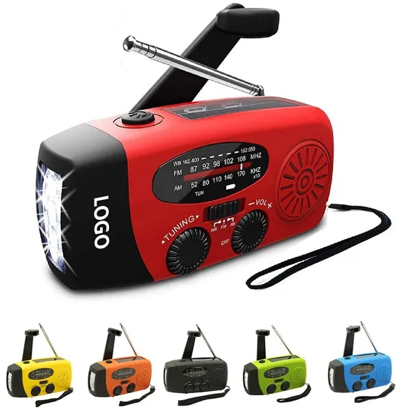 Hand Crank Emergency Solar Radio With Flashlight