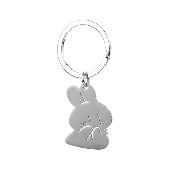 Rabbit Shape Stainless Steel Keychain