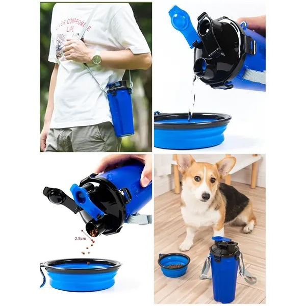 Pet Water Cup And Folding Bowl Set