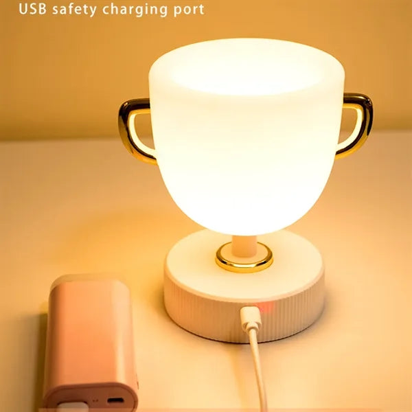 Trophy Night Light Lamp USB Charging Pen Holder Gift