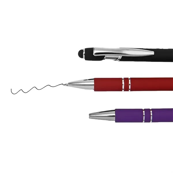 Soft-Touch Stylus Pen with Metal Barrel and Click Action