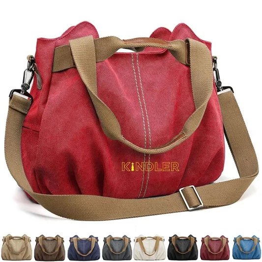 Canvas Shoulder Tote Shopper Handbag