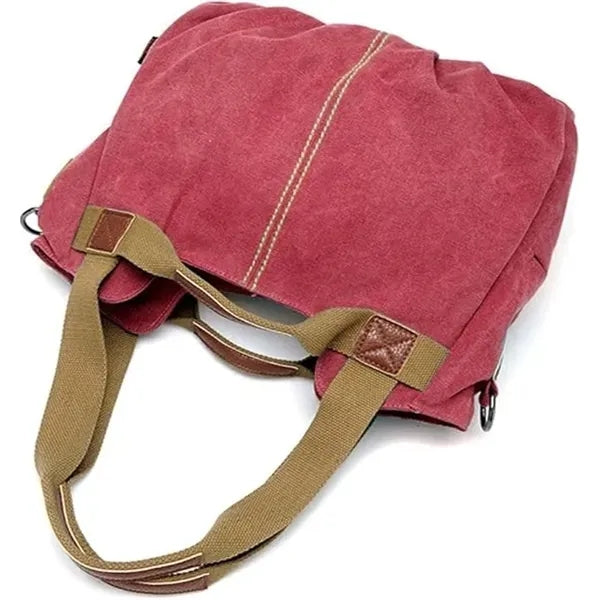Canvas Shoulder Tote Shopper Handbag