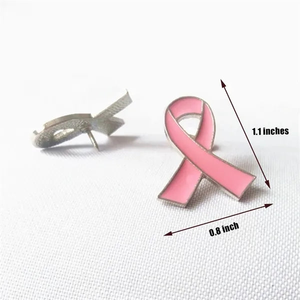 Breast Cancer Awareness Ribbon Ballpoint Pen & Badge Set
