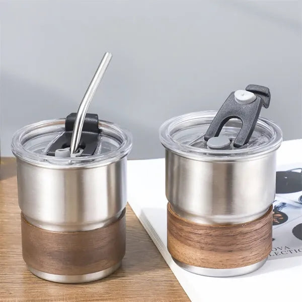 1Oz Stainless Steel Tumbler Shot Glass With Straw