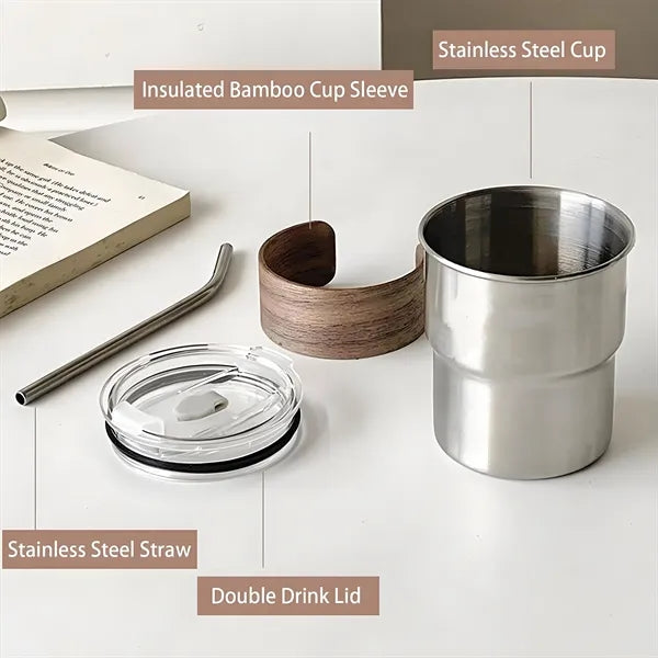 1Oz Stainless Steel Tumbler Shot Glass With Straw