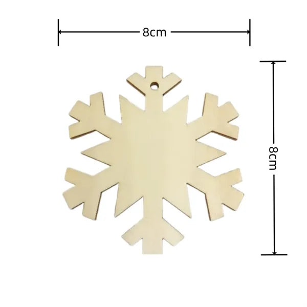 Christmas Decorative Snowflake Wood Ornament
