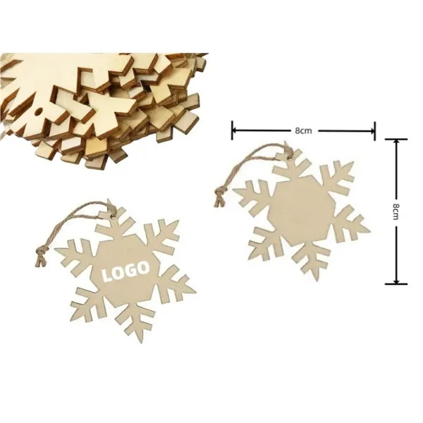 Christmas Decorative Snowflake Wood Ornament