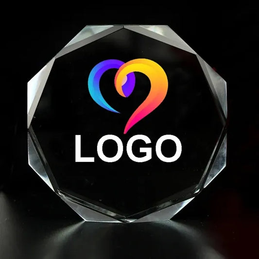 Octagon Bevel Crystal Paperweight