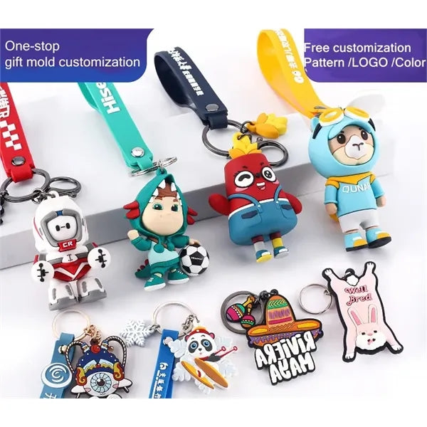 2D3D doll keychain decoration pendant