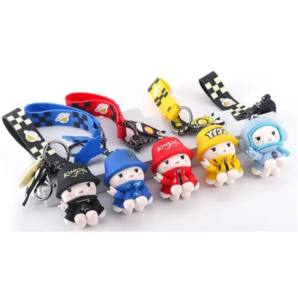 2D3D doll keychain decoration pendant