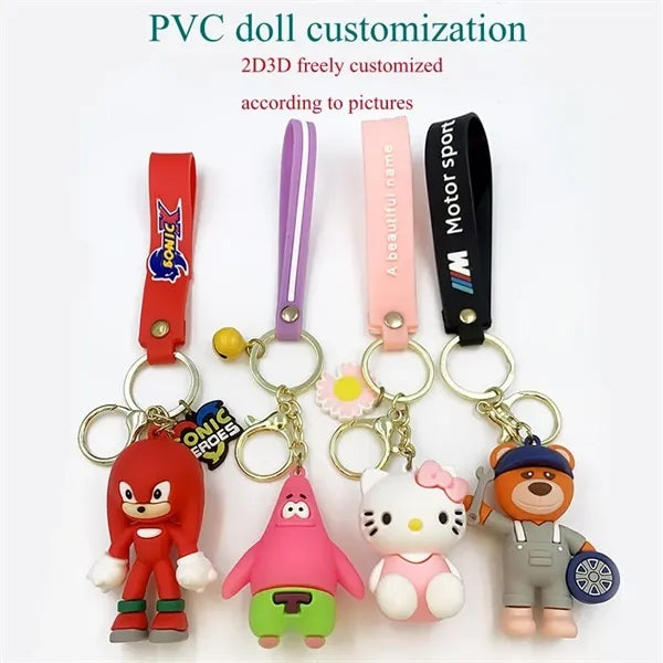 2D3D doll keychain decoration pendant