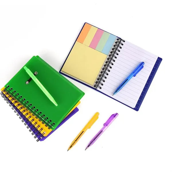Compact Spiral Notebook With Sticky Notes