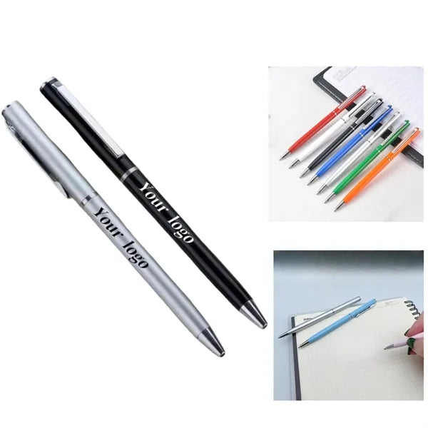 Metal slim ballpoint pen