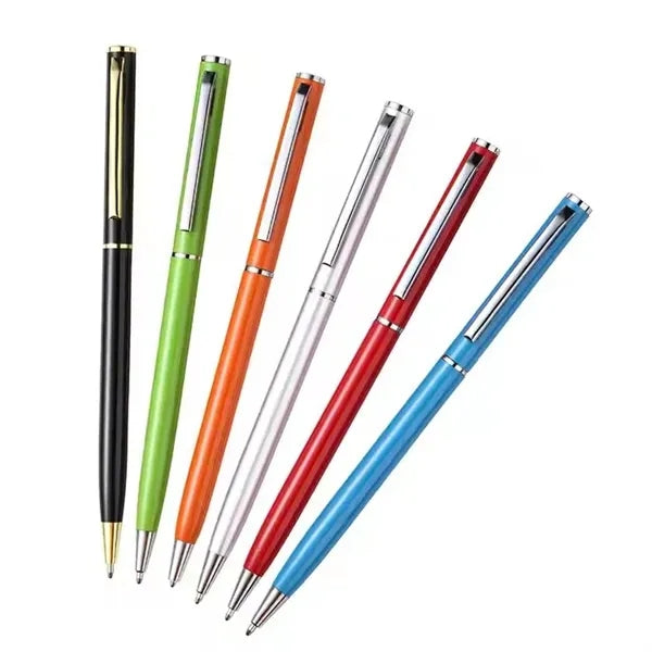 Metal slim ballpoint pen