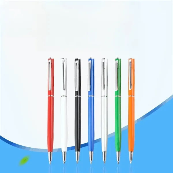 Metal slim ballpoint pen