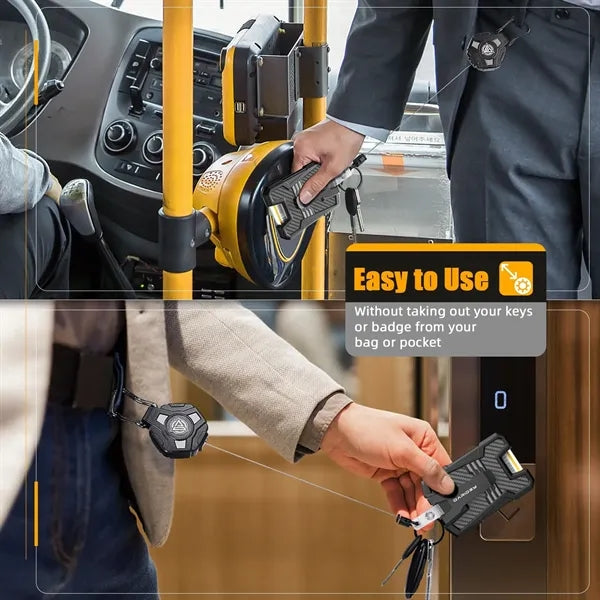 Retractable Badge Holder with Upgraded Zinc Alloy Carabiner