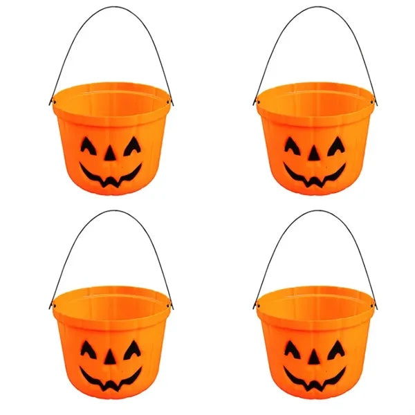 Halloween Pumpkin Trick Or Treat Bucket Candy Holder