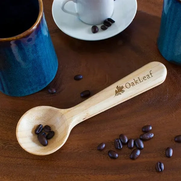 Bamboo Coffee Scoop with Built In Bag Clip