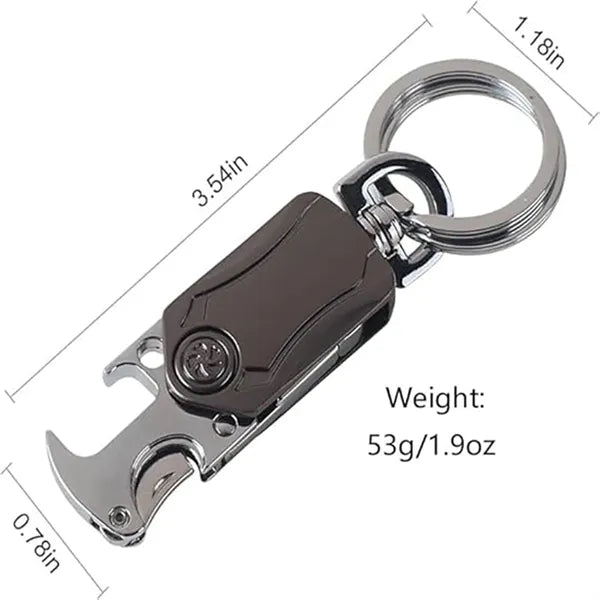 Decompression Gyro Beer Bottle Opener Keychain