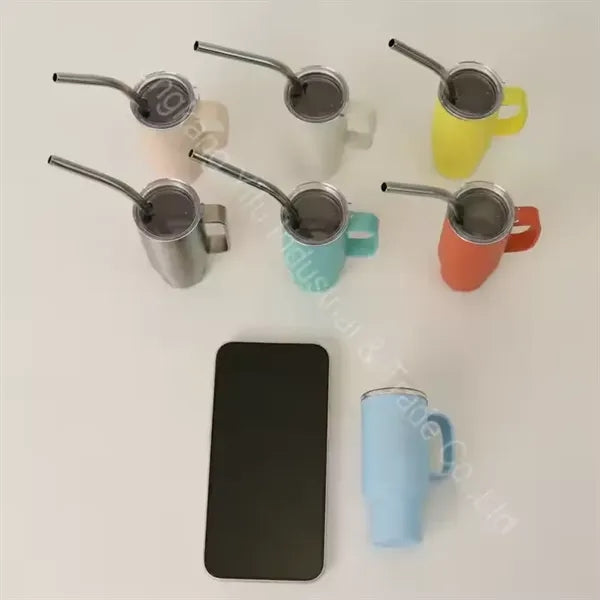 2oz Mini Stainless Steel Tumbler with Handle