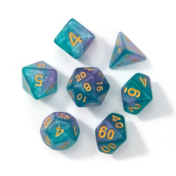 7pcs Acrylic Polyhedral Dice Table Board Role Playing Game