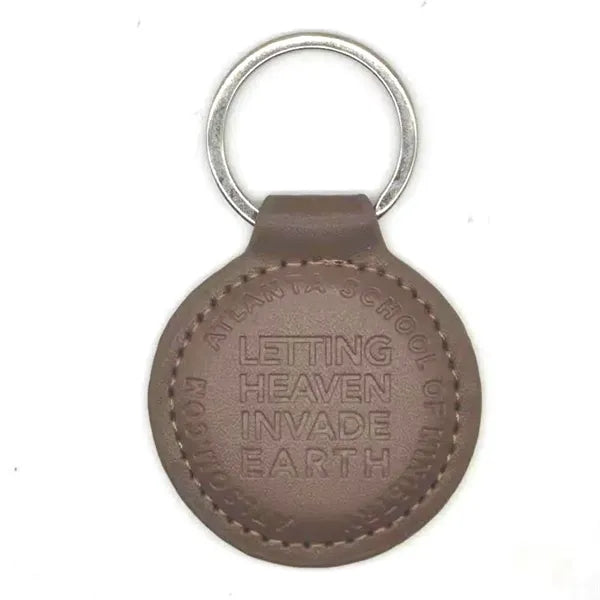 Leather Round Keychain