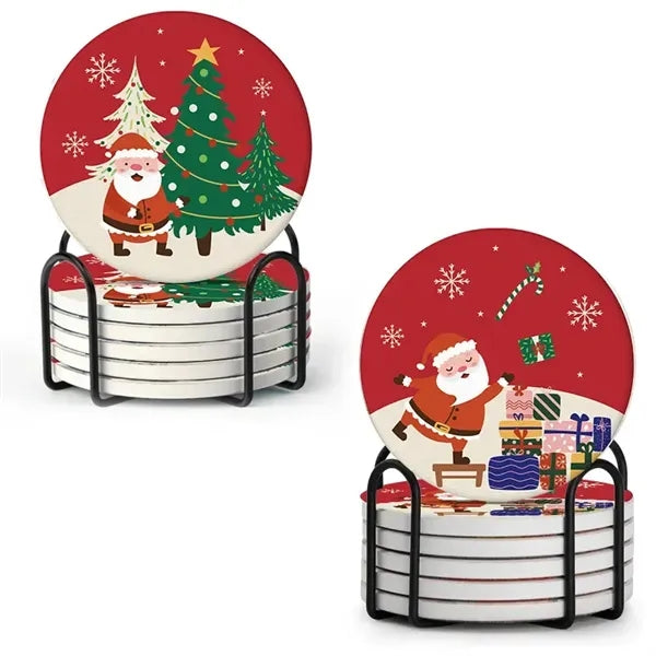 Christmas-themed Diatom Mud Coaster