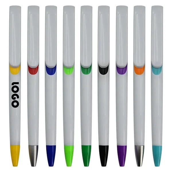 High Appearance Level Color Plastic Press Ballpoint Pen