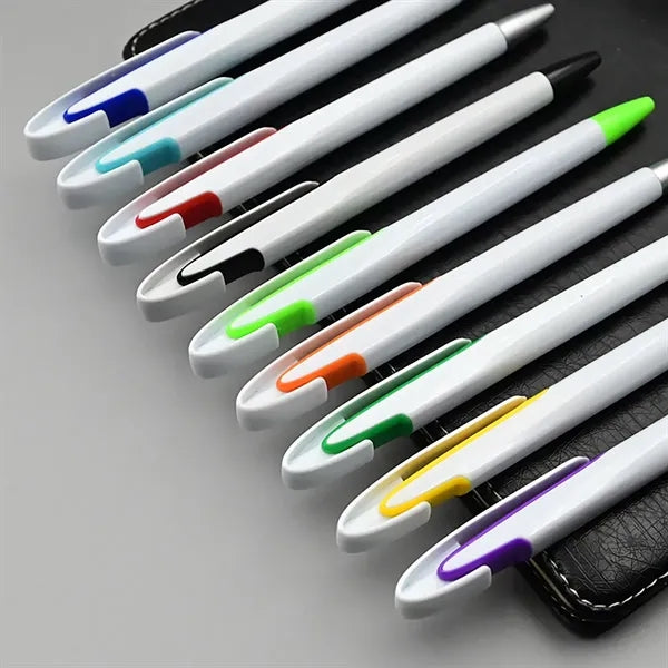 High Appearance Level Color Plastic Press Ballpoint Pen