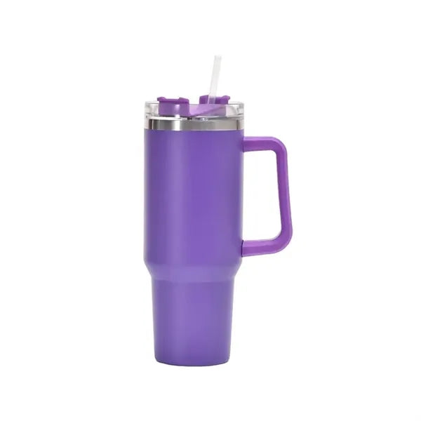 40oz Tumbler with Handle and Straw Lid