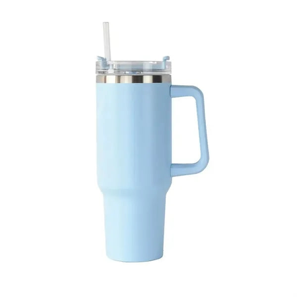 40oz Tumbler with Handle and Straw Lid
