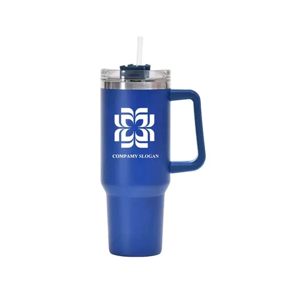 40oz Tumbler with Handle and Straw Lid