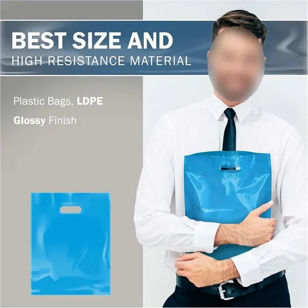 Extra Thick Glossy Retail Shopping Bags for Small Business