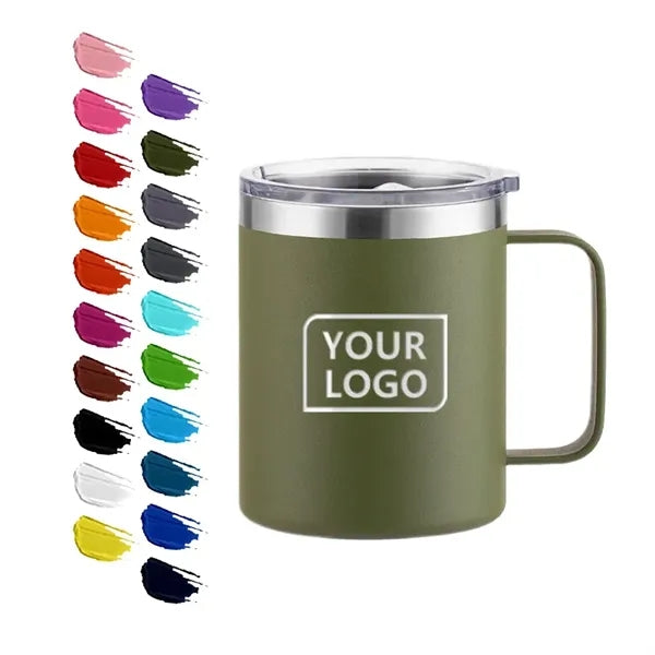 12 oz Stainless Steel Mug with Handle